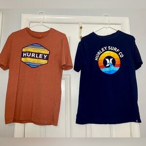 Hurley Mens ' Tees - Rust and Navy size small